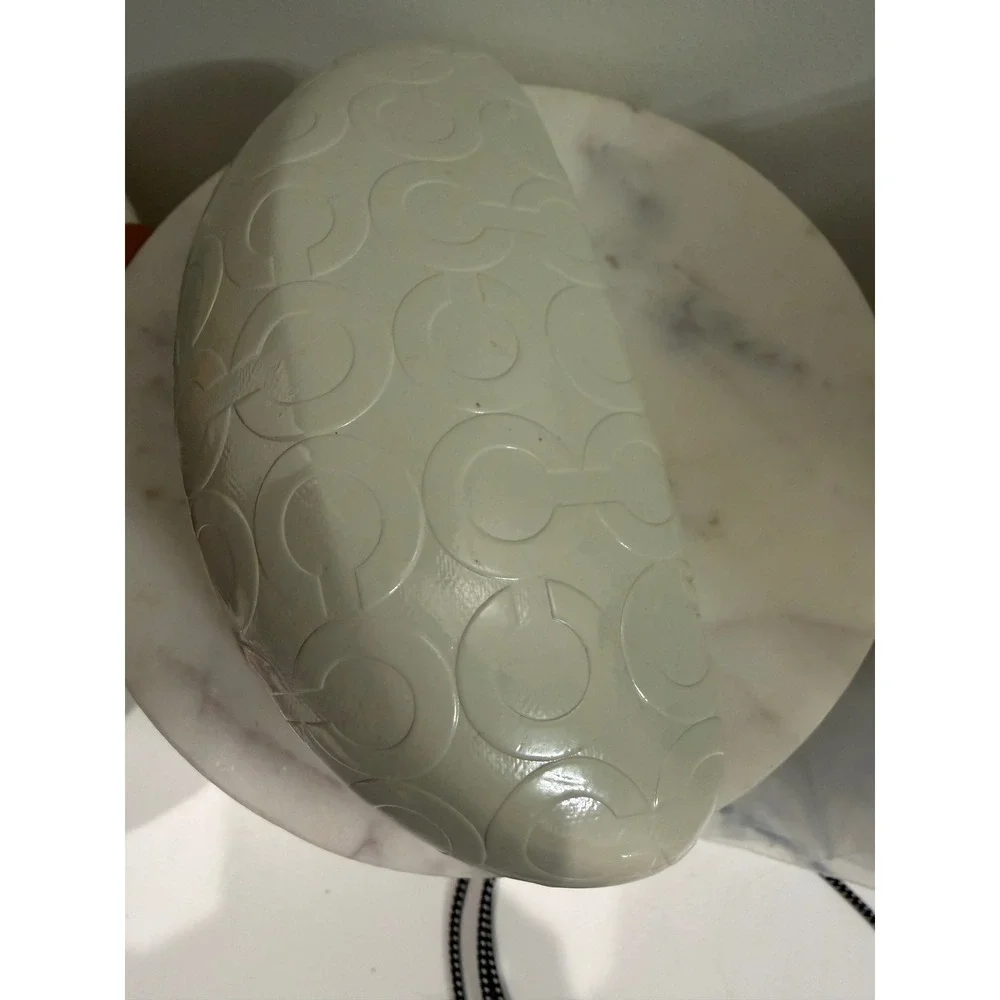 Coach White Embossed Signature Hard Shell Glasses‎ Case